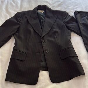 Michael Kors Black Suit with Wide Notched Lapels